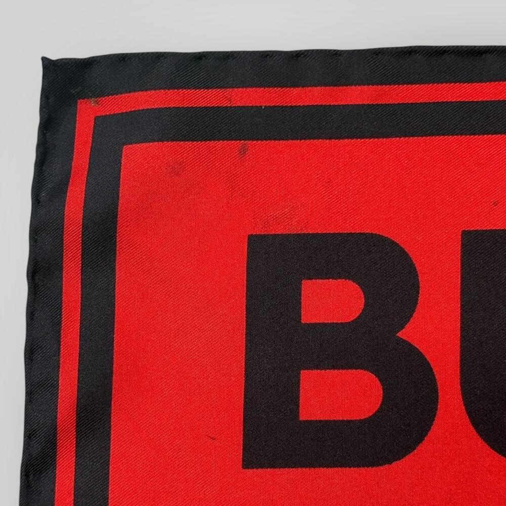 Burberry Silk Scarf 90x90 Horseferry Coordinates Logo Check Italy - Picture 8 of 11